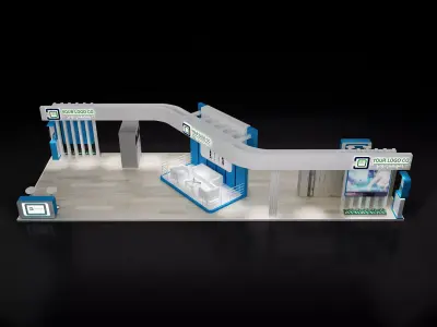 Booth Exhibition Stand a 618 3D model