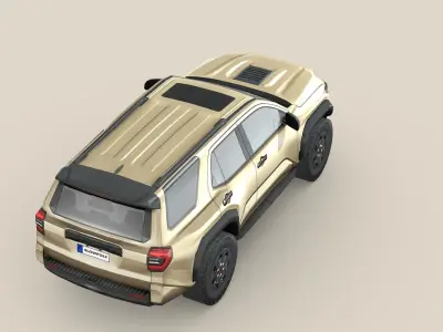Toyota 4Runner TRDpro 2025 Low-poly 3D model