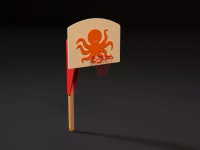 childrens basketball hoop 3D model