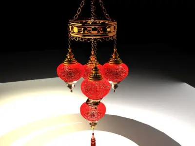 Chinese red lantern 3D model