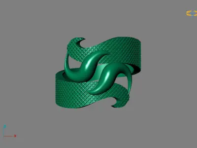 Fancy Womens Rings Plain Rings Ready STL 3DM Models Rings 3D print model 34