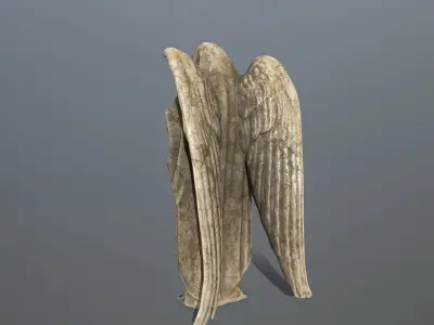 Angel Statue 1 Low-poly 3D model