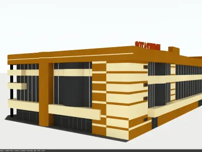 Shopping centre 3D model