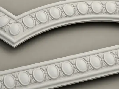 Molding with corner elements Harmony M123 3D model