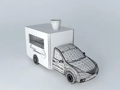 Dacia Logan Catering Truck Free 3D model