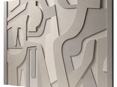 Decorativ panel wave 31 3D model