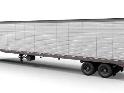 Refrigerated van trailer Low-poly 3D model