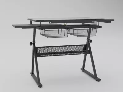 Study Desk Low-poly 3D model