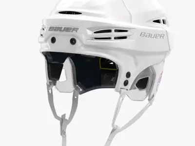 Hockey Helmet Bauer Re-Akt 100 White 3D model