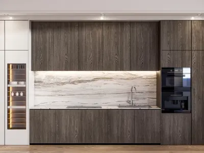 Kitchen Modern interior  0047 3D model