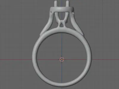 jewelry3dfile61 engagement ring in silver 3D print model