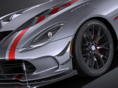 Dodge Viper ACR 2016 VRAY 3D model