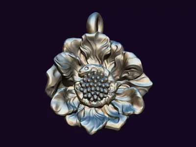 Snake Flower - Scabiosa 3D print model
