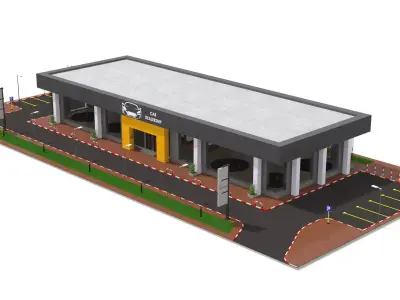 Car Showroom 3D model