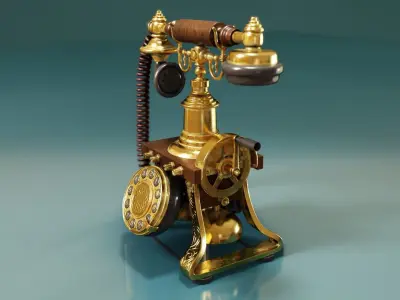 Eiffel Vintage Phone  3D model