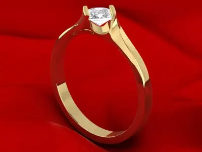 Unique Princess Ring 3D print model