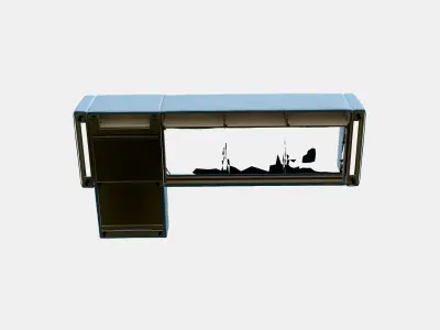 VIMLE 4-seat sofa with chaise longue 4 Low-poly 3D model