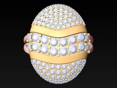 Diamond Ring - Womens Rings - GN231 3D print model