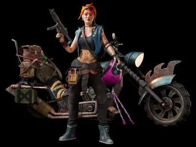 Freya Herman Low-poly 3D model