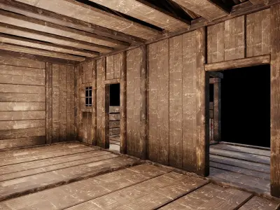 Medieval Houses 70- 4K Textures Game Ready Low-poly 3D model