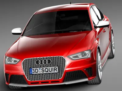 Audi RS4 sedan 2013 3D model