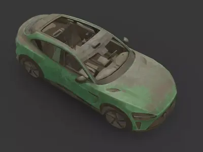 Abandoned Car - Xiaomi YU7 2025 Low-poly 3D model