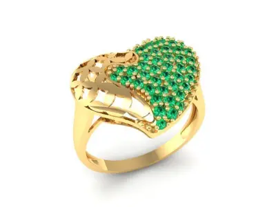 Luxury Heart Diamond Ring 3D Model 108 3D print model