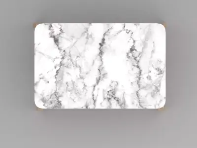 Marble Top Dining Table 3D Model 3D model