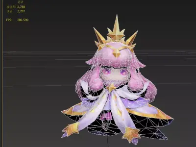 Star Dream Fairy Low-poly 3D model