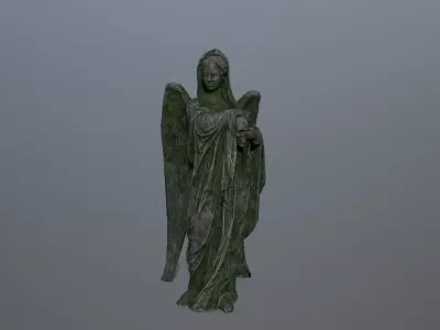 Angel Statue 02 Low-poly 3D model
