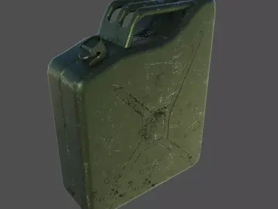 Fuel canister 01 Low-poly 3D model