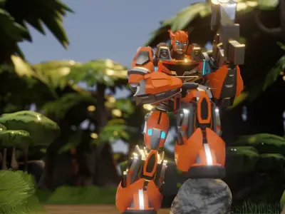 Transformers Prime Blaster Free low-poly 3D model