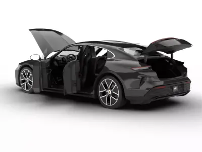 Porsche Taycan Turbo S 2025 HQ 3d model 3D model