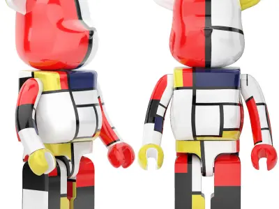 basquiat bearbrick collection 03 3D model