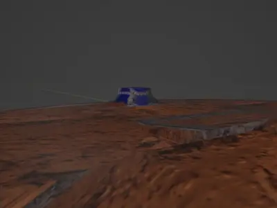 Simple Small Dirt Track Arena Free low-poly 3D model