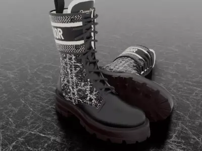 CHRISTIAN DIOR 3D SHOES D-MAJOR ANKLE BOOT Low-poly 3D model