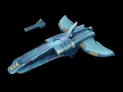 Machinery - Small Attack Ship 03 3D model