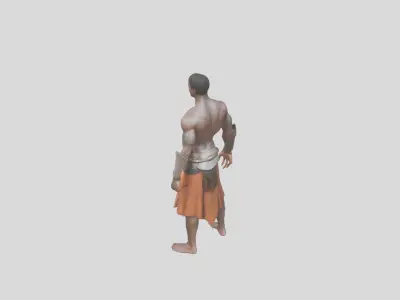 Full Body A-Pose Man Model Low-poly 3D model