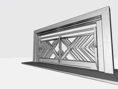Modern Sliding Garage Gate Minimalist Design 3D print model