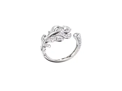 BOUCHERON - PLUME DE PAON - RING - SMALL 3D print model