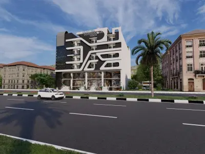 SHOPPING MALL OR APARTMENT BUILDING DESIGN Low-poly 3D model