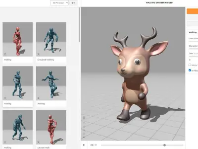 High-Quality 3D Cute Deer - Animated for Games Low-poly 3D model