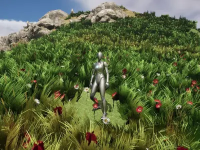 Grass Low Poly  Low-poly 3D model