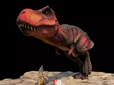 T Rex - Tyrannosaurus Low-poly 3D model