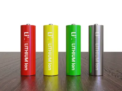 AA Lithium Battery 3D model