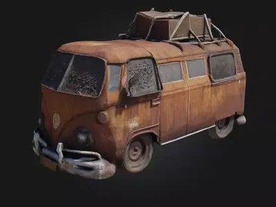 Rusty Road Tripper  Faded Memories on Four Wheels 3D model