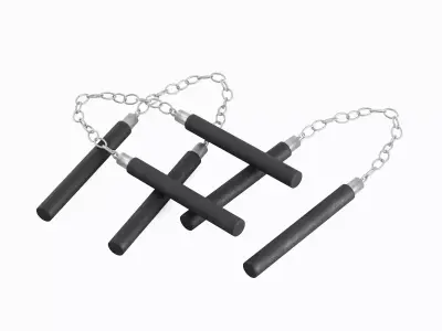 Leather Nunchaku 03  3D model