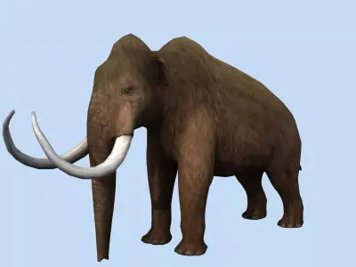 Mammoths mammoth Low-poly 3D model
