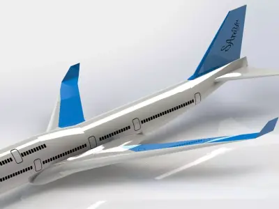 Boeing B747 3D print model
