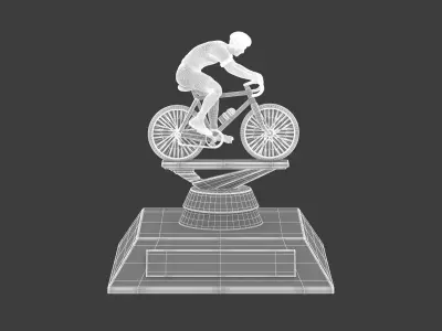 Cyclist Trophy 3D model